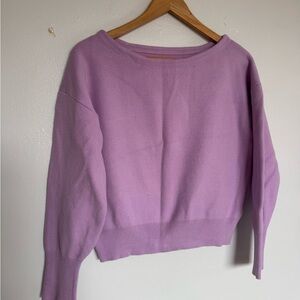 Anthropologie Lilac Crew Neck Sweater